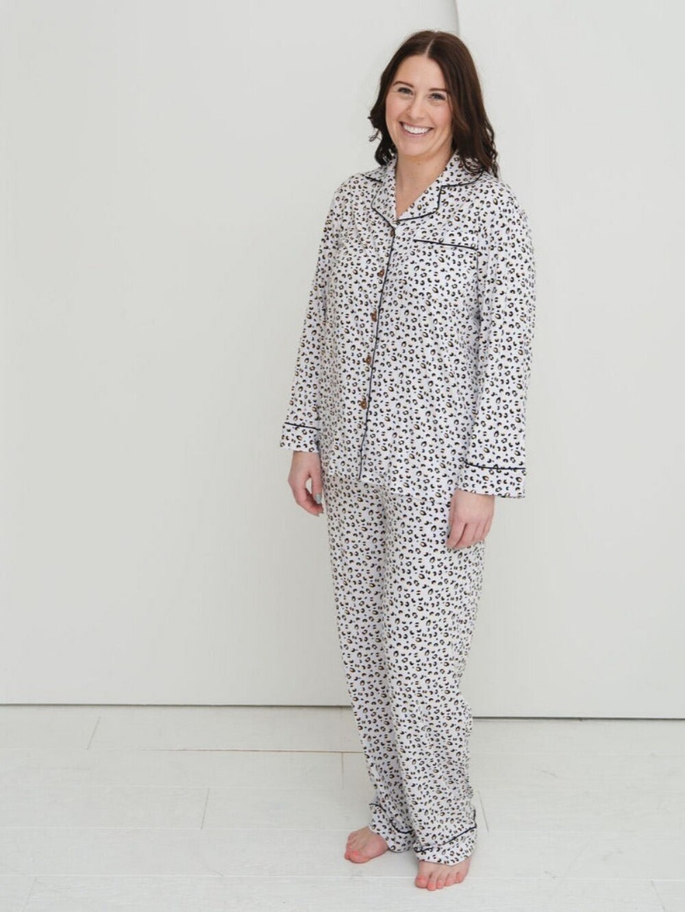 NIB Laree + Co Allie Leopard Bamboo Women's Luxe Lounge Set- S, M, L- Cheetah
